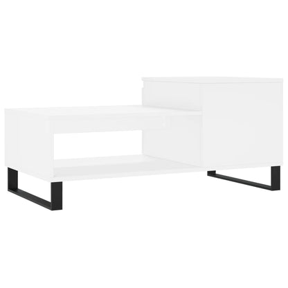 Couchtisch 100x50x45 cm verarbeitetes Holz weiß