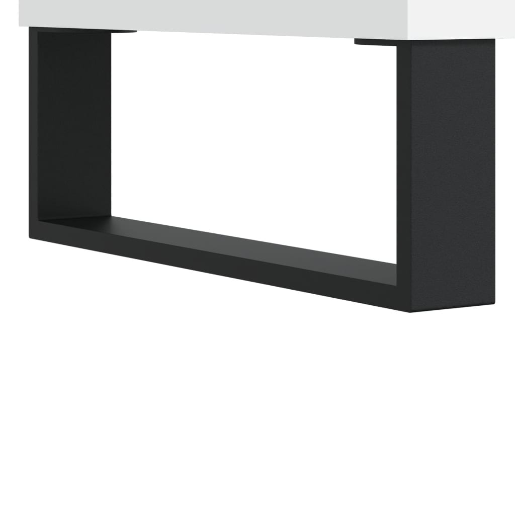 Couchtisch 100x50x45 cm verarbeitetes Holz weiß