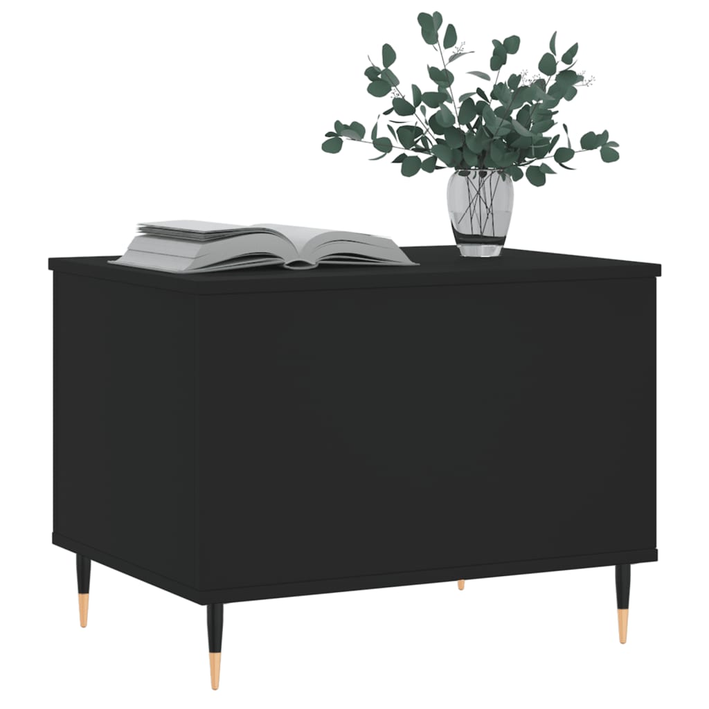 Couchtisch 60x44,5x45 cm verarbeitetes Holz schwarz