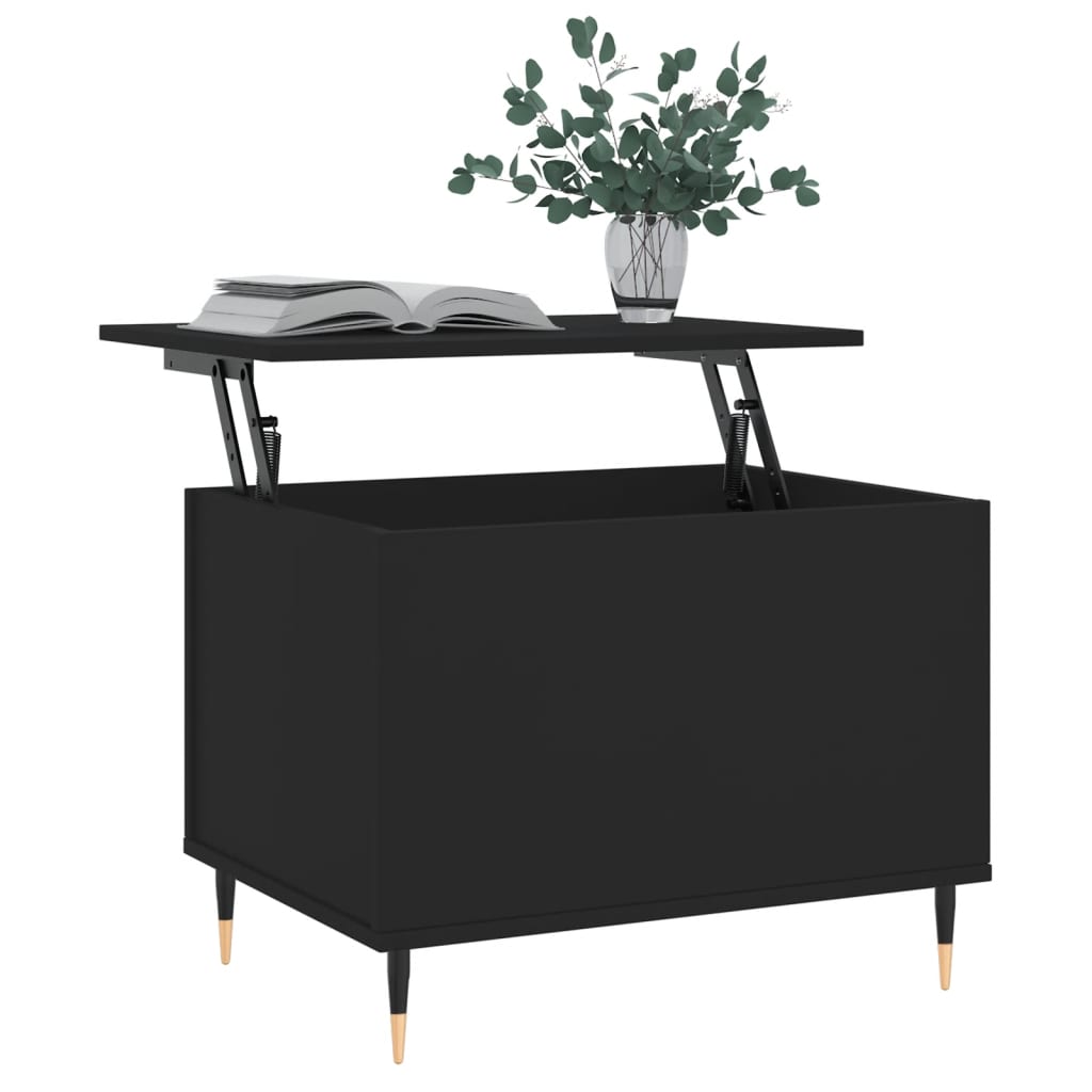 Couchtisch 60x44,5x45 cm verarbeitetes Holz schwarz