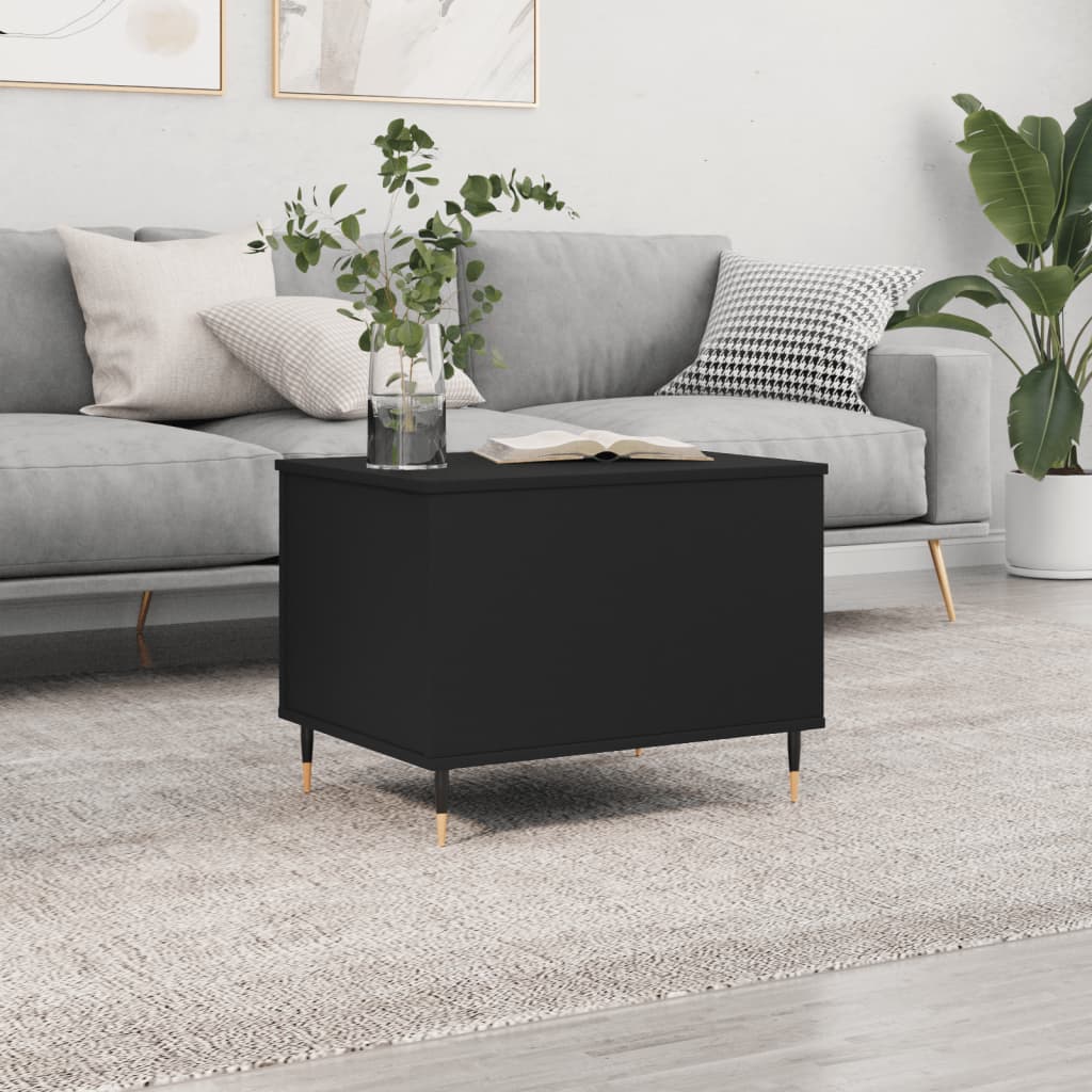 Couchtisch 60x44,5x45 cm verarbeitetes Holz schwarz