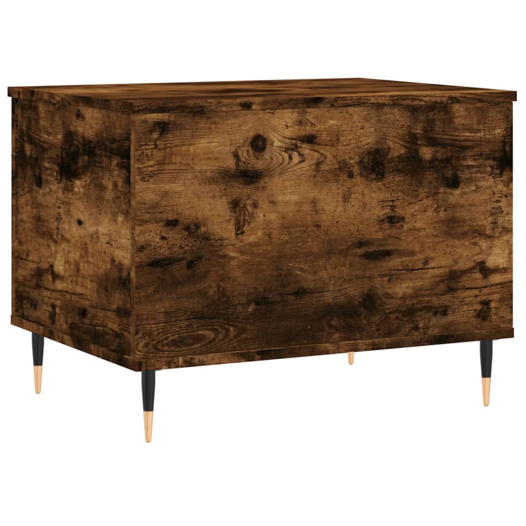 Couchtisch 60x44,5x45 cm verarbeitetes Holz in geräucherter Eichenfarbe