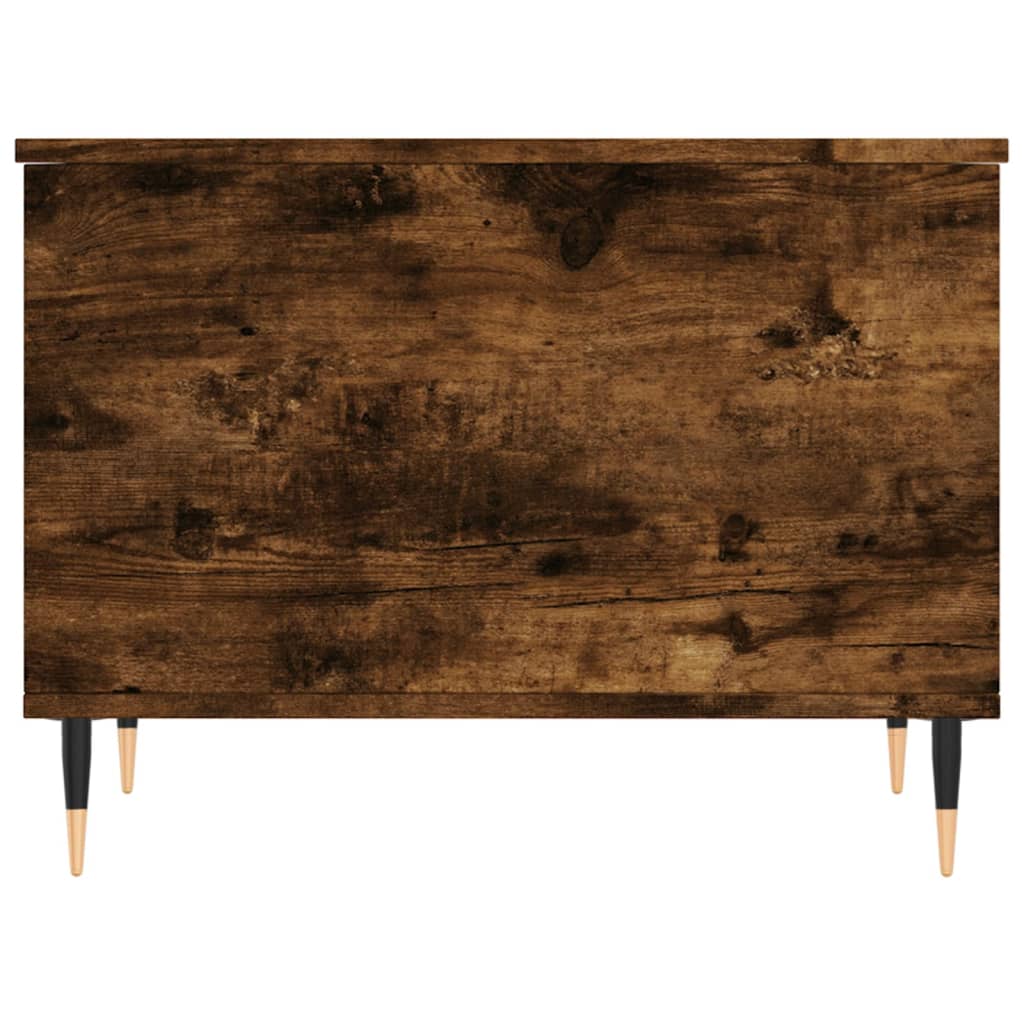 Couchtisch 60x44,5x45 cm verarbeitetes Holz in geräucherter Eichenfarbe