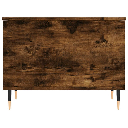 Couchtisch 60x44,5x45 cm verarbeitetes Holz in geräucherter Eichenfarbe