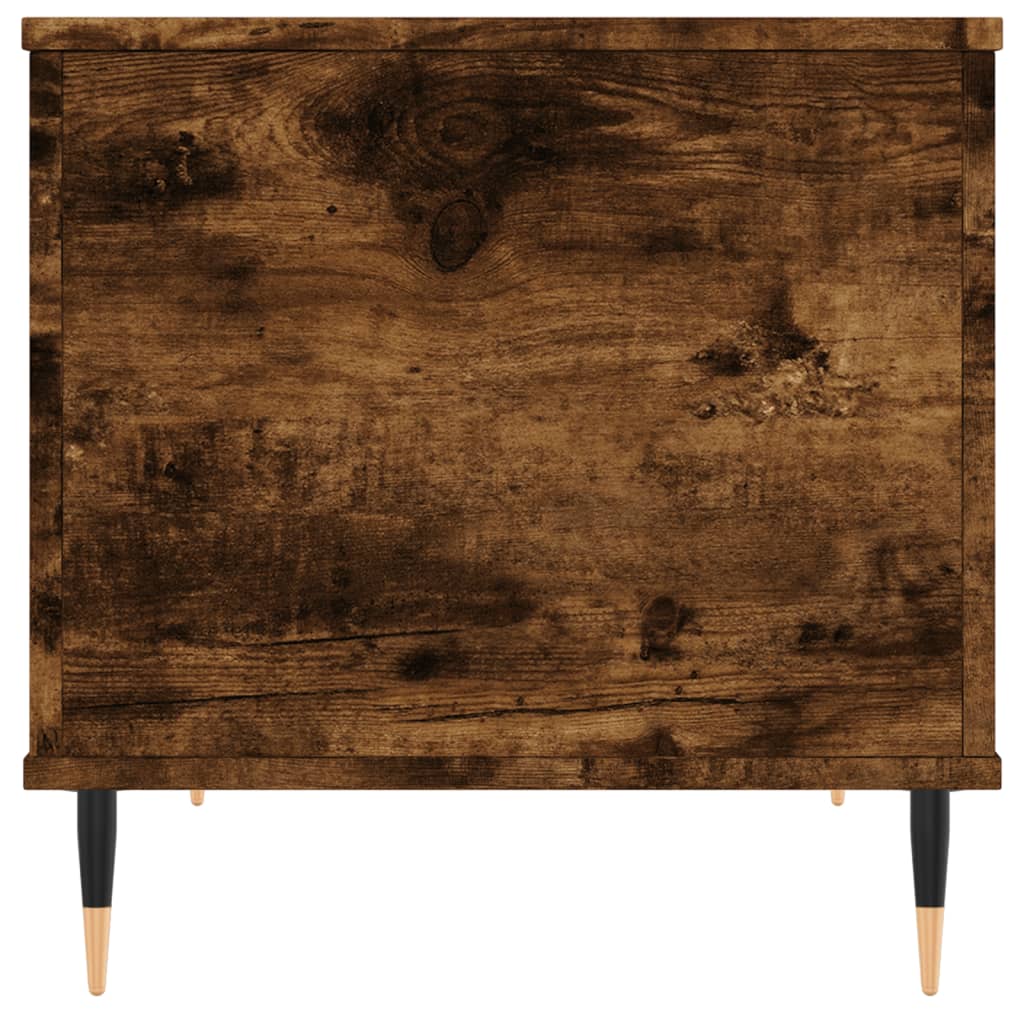 Couchtisch 60x44,5x45 cm verarbeitetes Holz in geräucherter Eichenfarbe