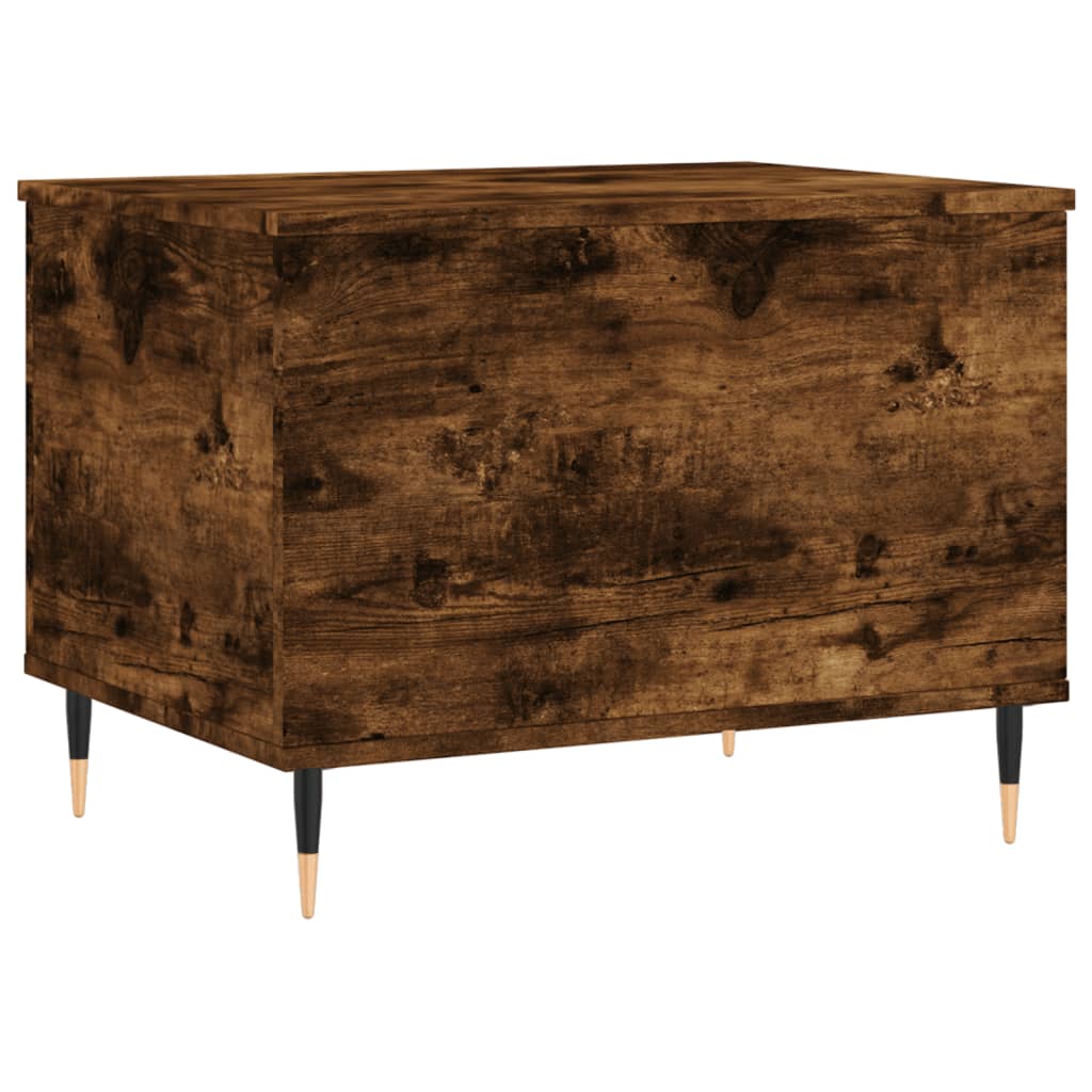 Couchtisch 60x44,5x45 cm verarbeitetes Holz in geräucherter Eichenfarbe