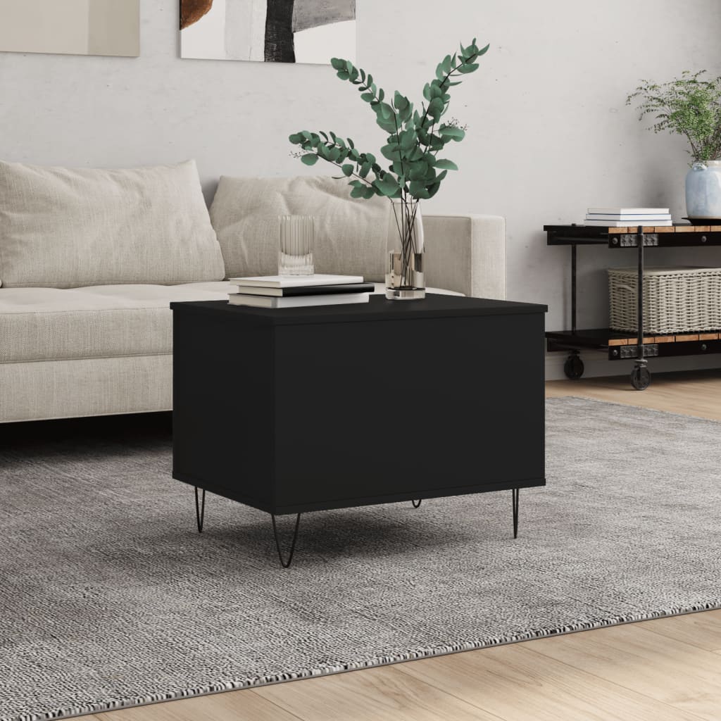 Couchtisch 60x44,5x45 cm verarbeitetes Holz schwarz