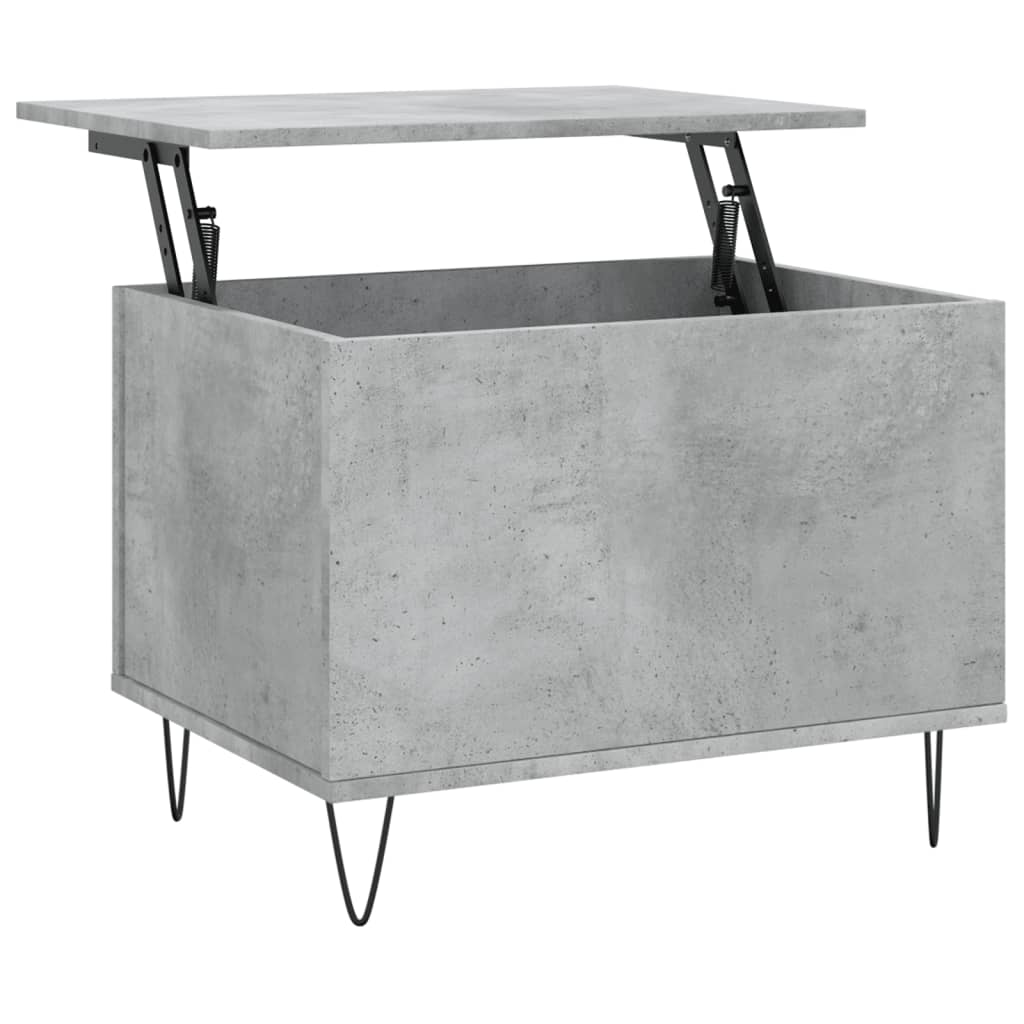 Couchtisch 60x44,5x45 cm verarbeitetes Holz Betongrau