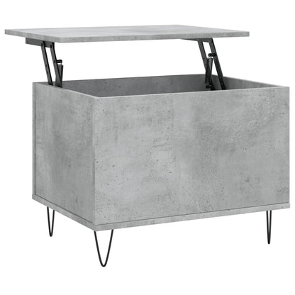 Couchtisch 60x44,5x45 cm verarbeitetes Holz Betongrau