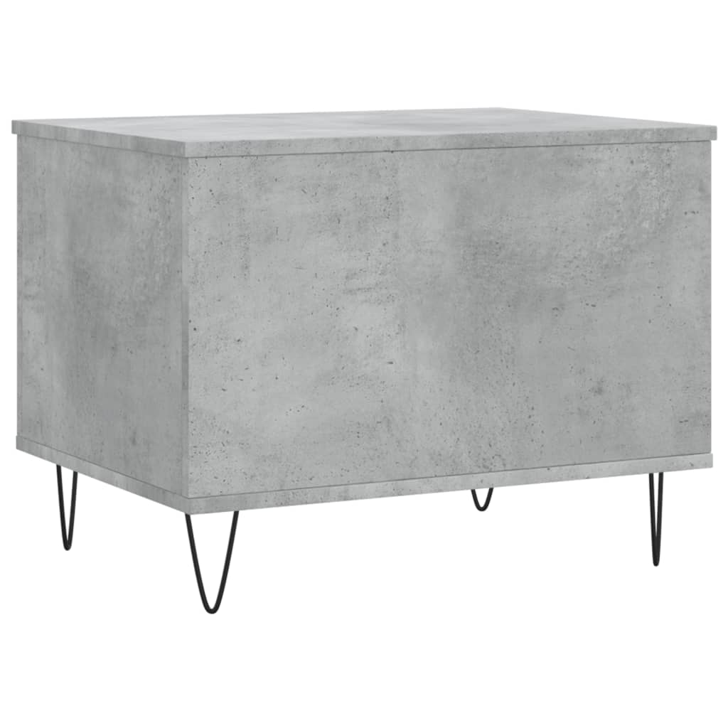 Couchtisch 60x44,5x45 cm verarbeitetes Holz Betongrau