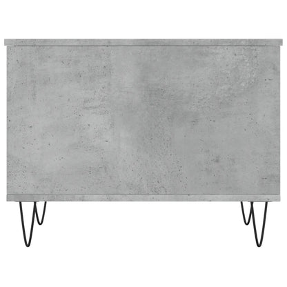 Couchtisch 60x44,5x45 cm verarbeitetes Holz Betongrau