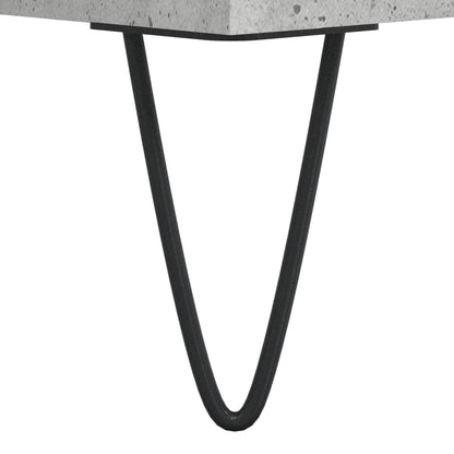 Couchtisch 60x44,5x45 cm verarbeitetes Holz Betongrau