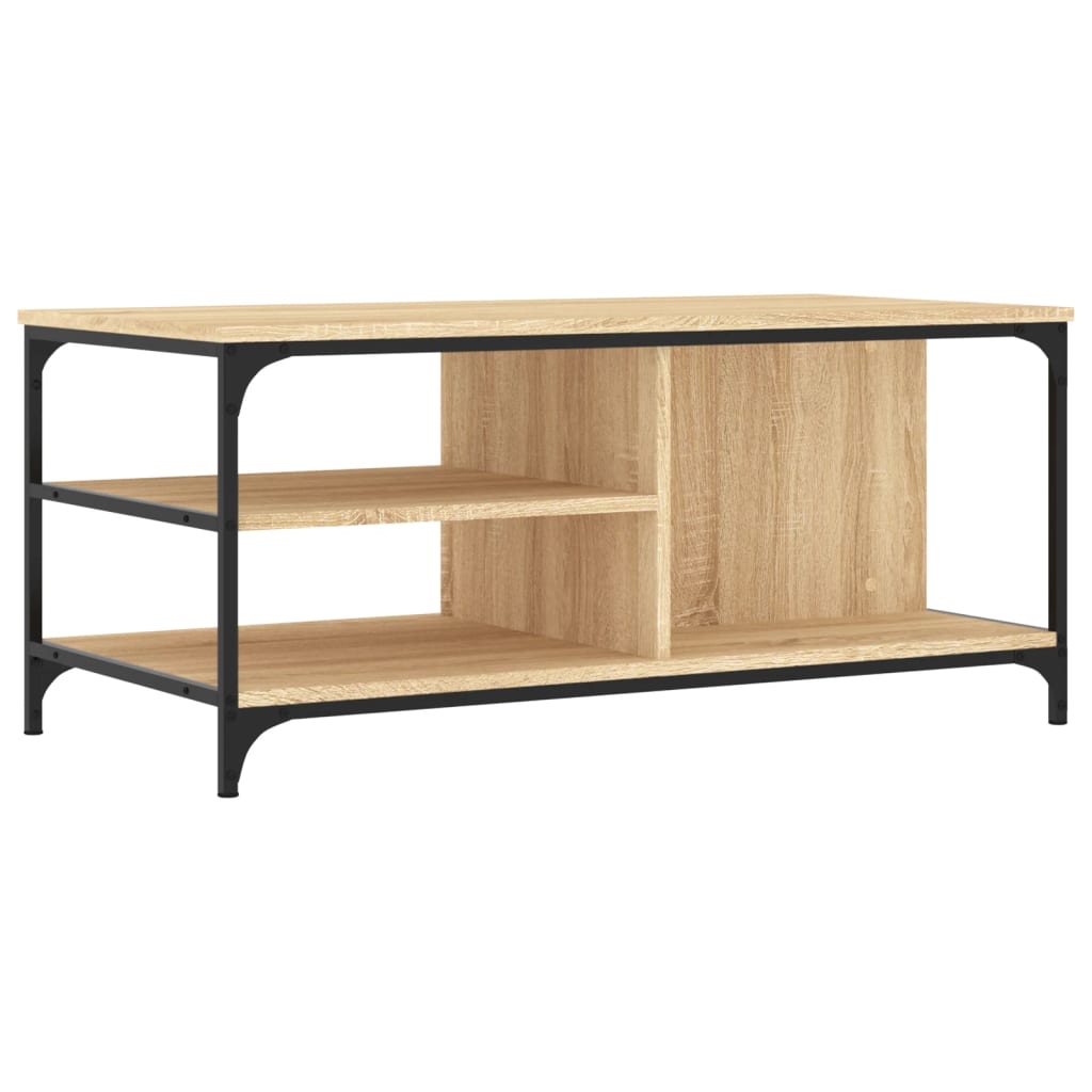 Couchtisch 100x50x45 cm verarbeitetes Holz Sonoma Eiche Farbe
