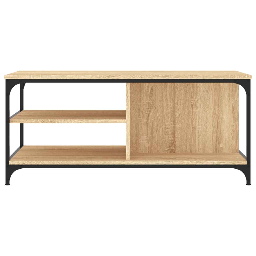 Couchtisch 100x50x45 cm verarbeitetes Holz Sonoma Eiche Farbe