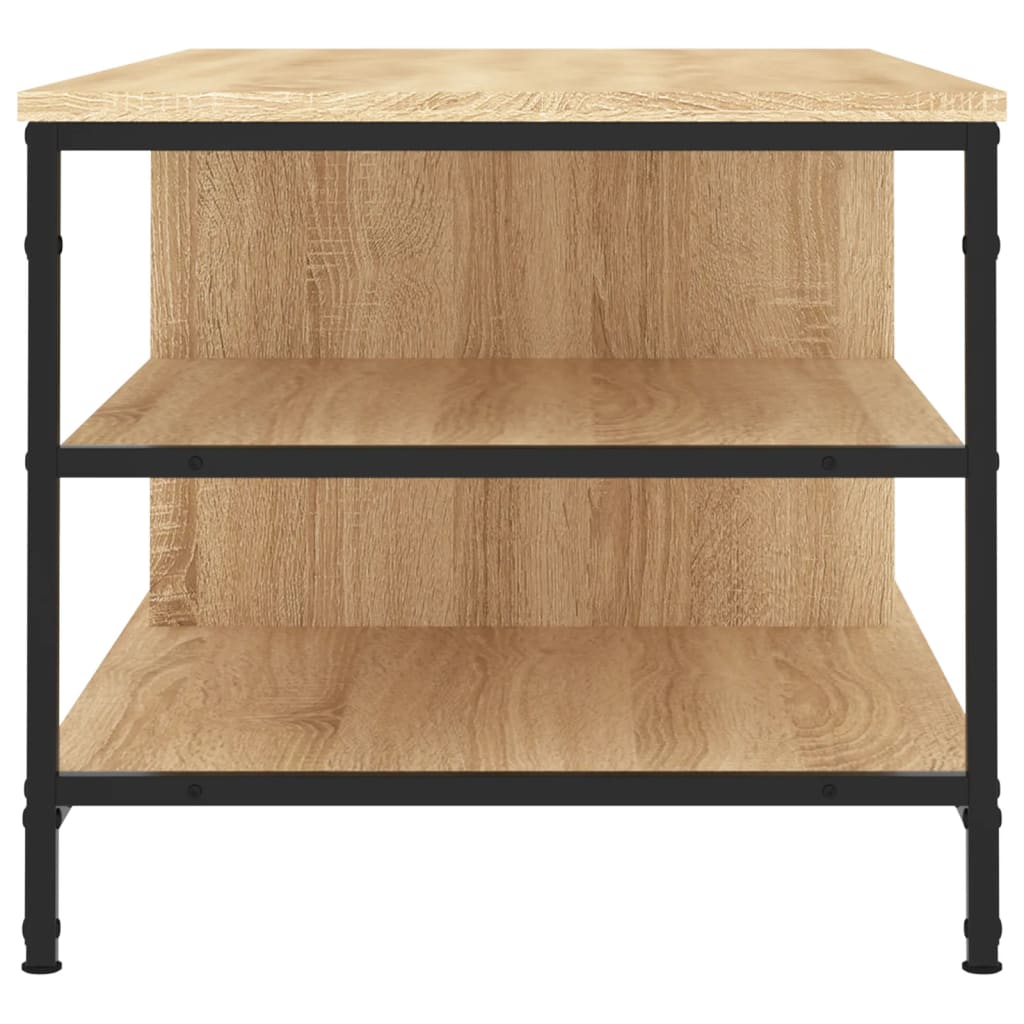 Couchtisch 100x50x45 cm verarbeitetes Holz Sonoma Eiche Farbe