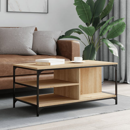 Couchtisch 100x50x45 cm verarbeitetes Holz Sonoma Eiche Farbe