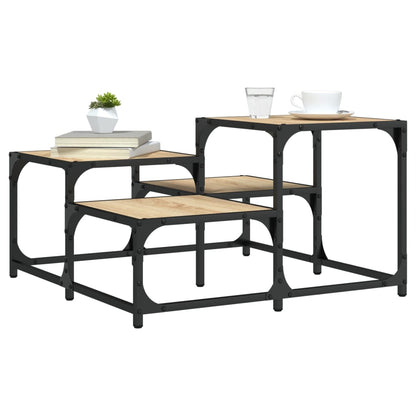 Couchtisch 68x68x40 cm verarbeitetes Holz Sonoma Eiche Farbe