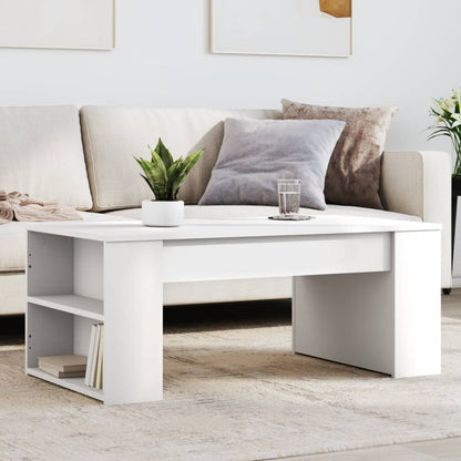 Couchtisch 102x55x42 cm verarbeitetes Holz weiß