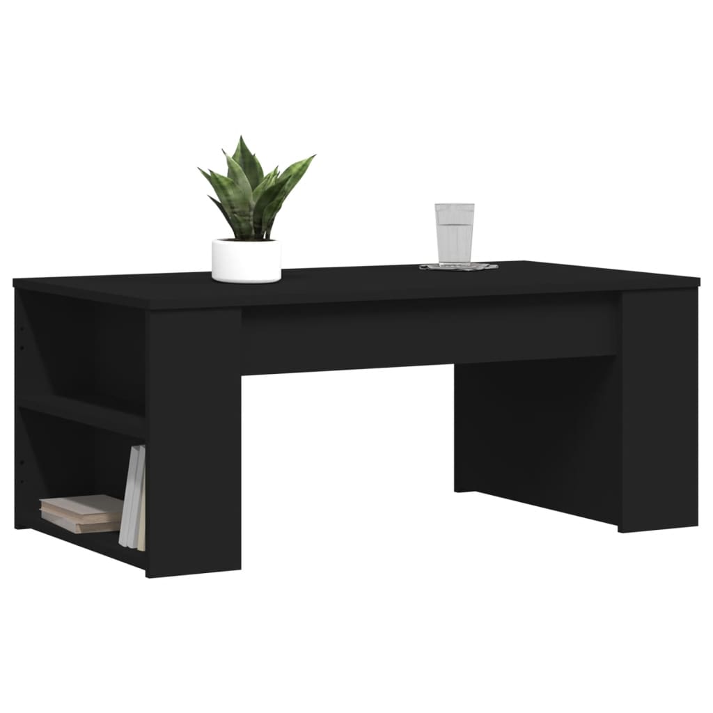 Couchtisch 102x50x45 cm verarbeitetes Holz schwarz