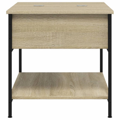 Couchtisch 70x50x50 cm verarbeitetes Holz und Metall Sonoma Eiche Farbe