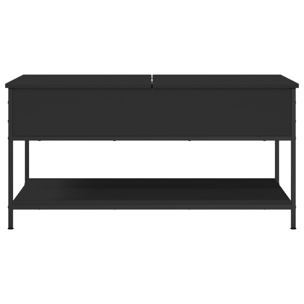 Couchtisch 100x50x50 cm verarbeitetes Holz und Metall schwarz