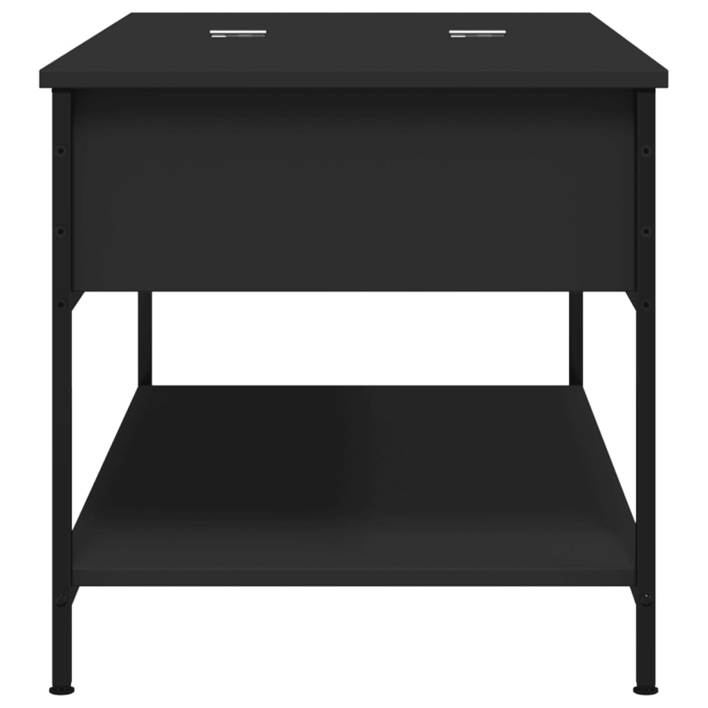 Couchtisch 100x50x50 cm verarbeitetes Holz und Metall schwarz