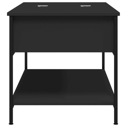 Couchtisch 100x50x50 cm verarbeitetes Holz und Metall schwarz