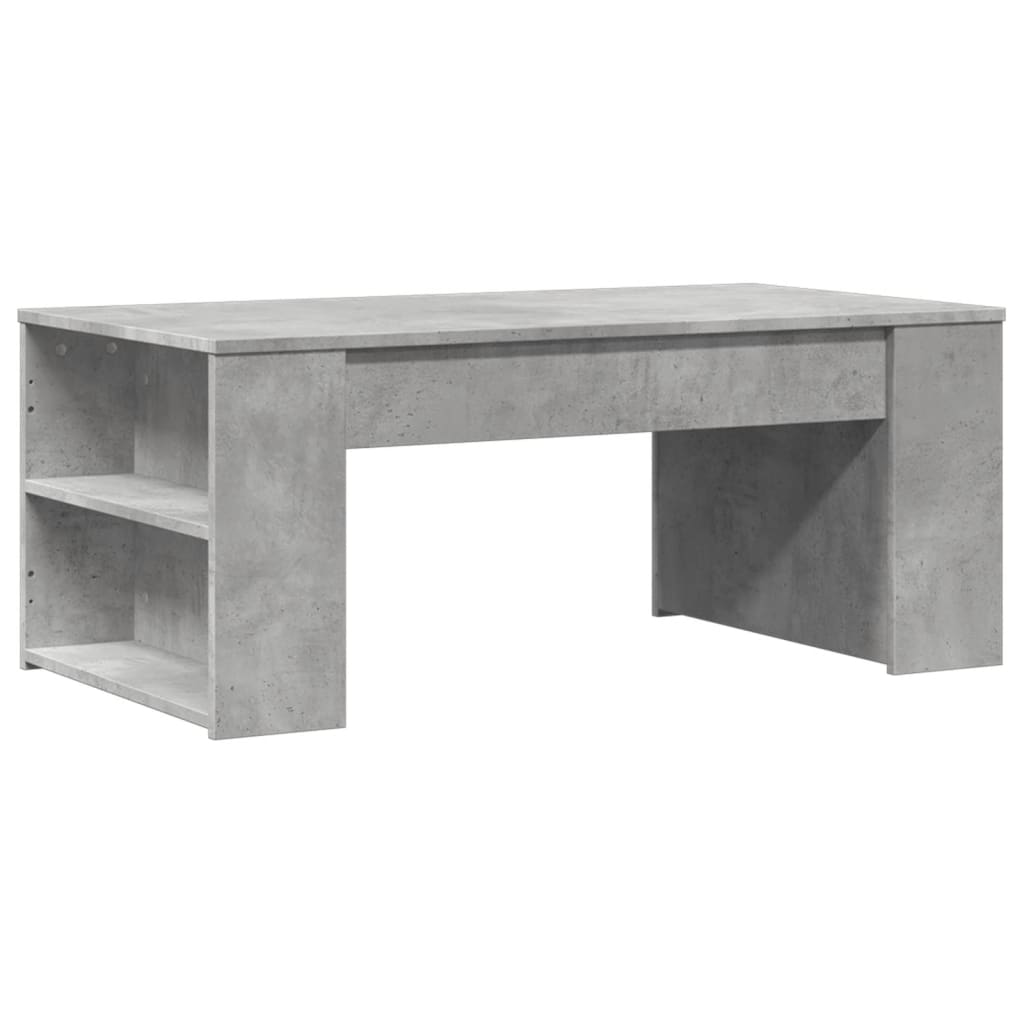 Couchtisch 102x55x42 cm verarbeitetes Holz Beton grau