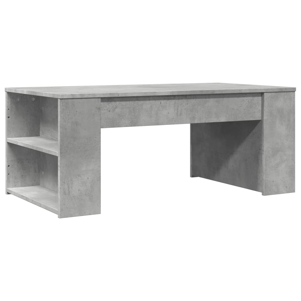 Couchtisch 102x55x42 cm verarbeitetes Holz Beton grau