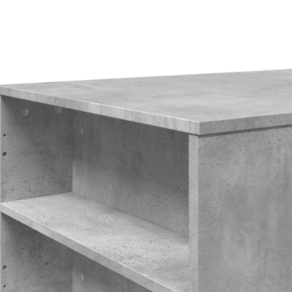 Couchtisch 102x55x42 cm verarbeitetes Holz Beton grau