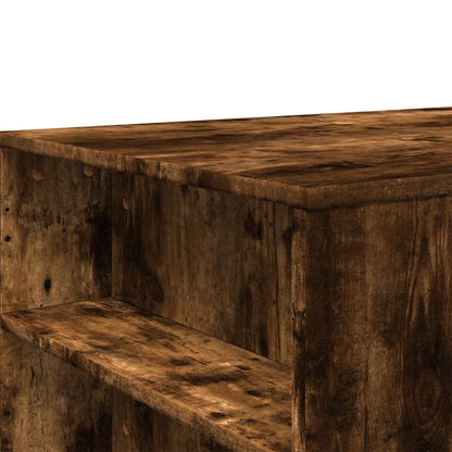 Salontafel 102x55x42 cm bewerkt hout gerookt eikenkleurig