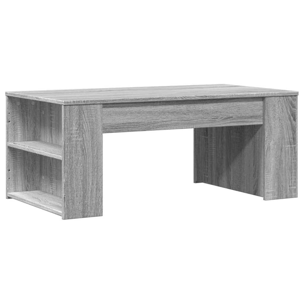 Couchtisch 102x55x42 cm verarbeitetes Holz grau Sonoma Eiche Farbe
