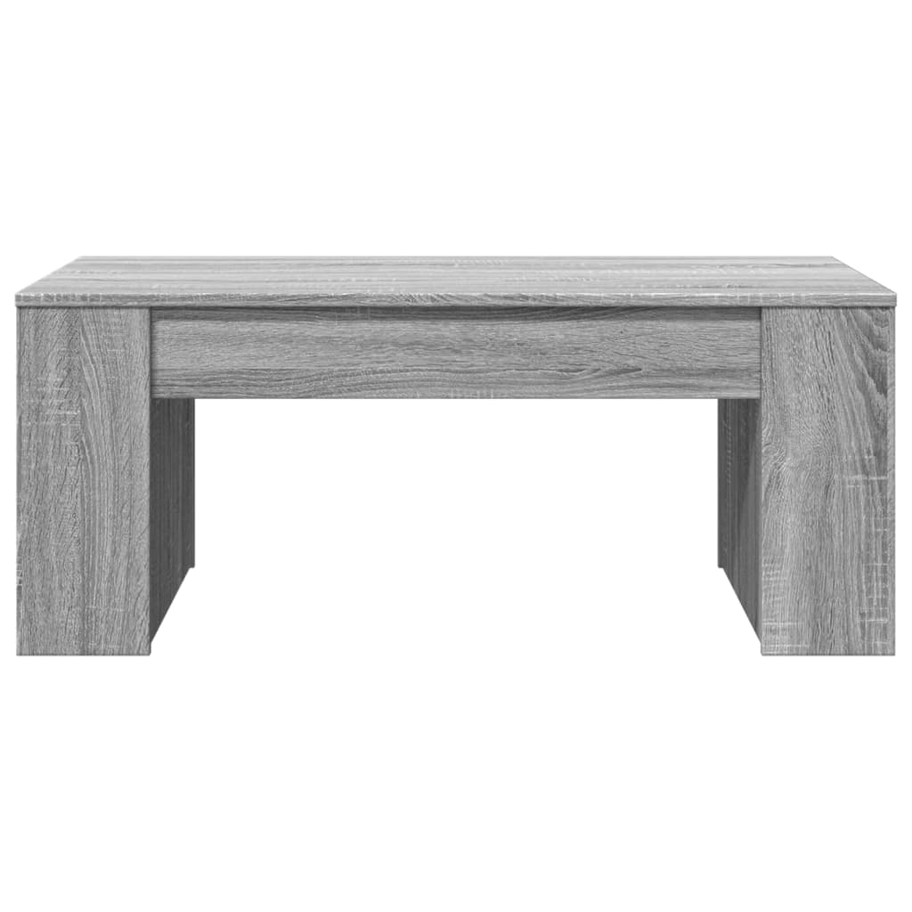 Couchtisch 102x55x42 cm verarbeitetes Holz grau Sonoma Eiche Farbe