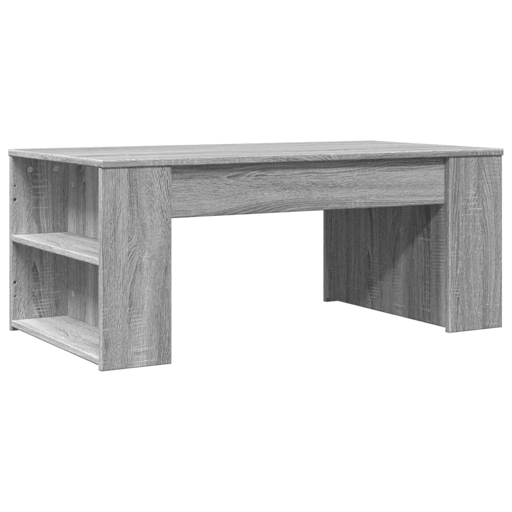 Couchtisch 102x55x42 cm verarbeitetes Holz grau Sonoma Eiche Farbe
