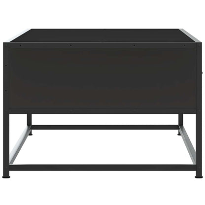 Couchtisch 100x50x35 cm verarbeitetes Holz und Metall schwarz