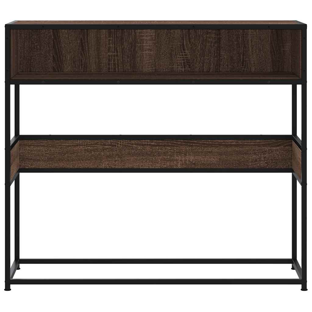Wandtisch 90x35x80 cm verarbeitetes Holz braune Eichenfarbe