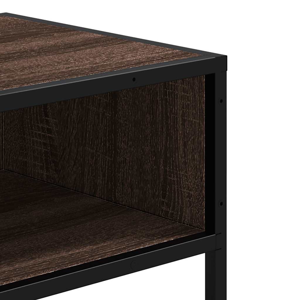 Wandtisch 90x35x80 cm verarbeitetes Holz braune Eichenfarbe