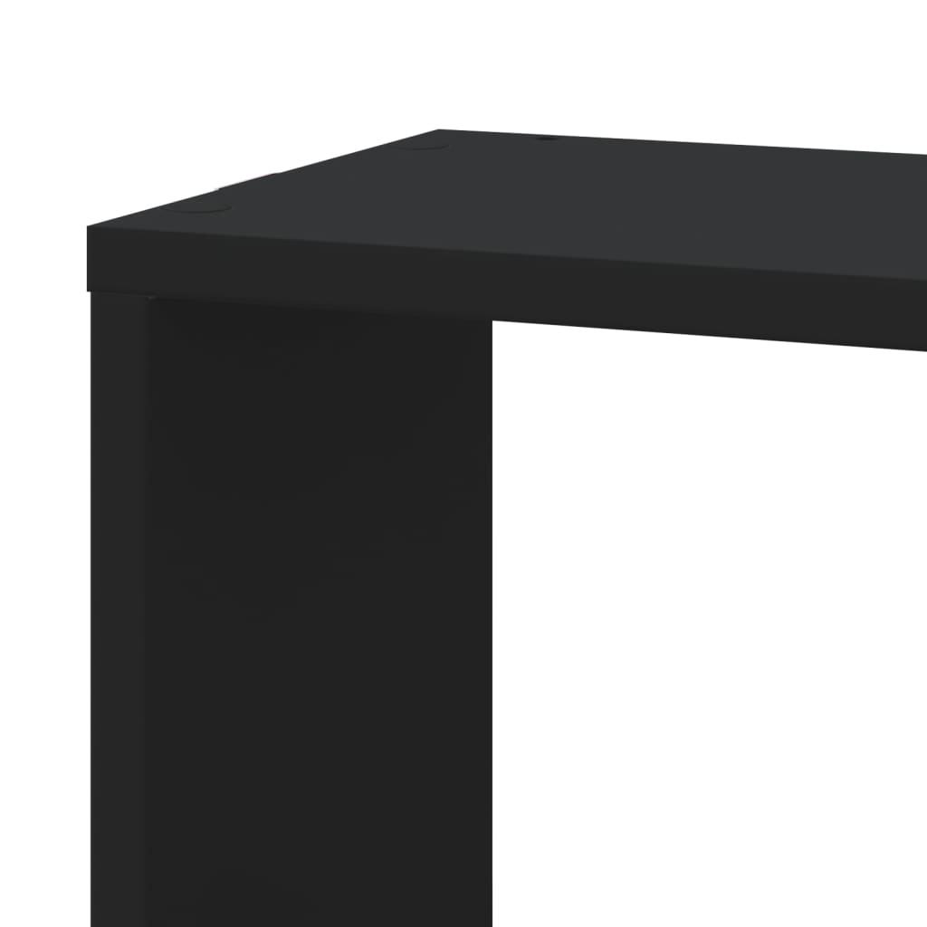 Eckwandregal 45x45x147 cm verarbeitetes Holz schwarz