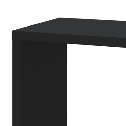 Eckwandregal 45x45x147 cm verarbeitetes Holz schwarz