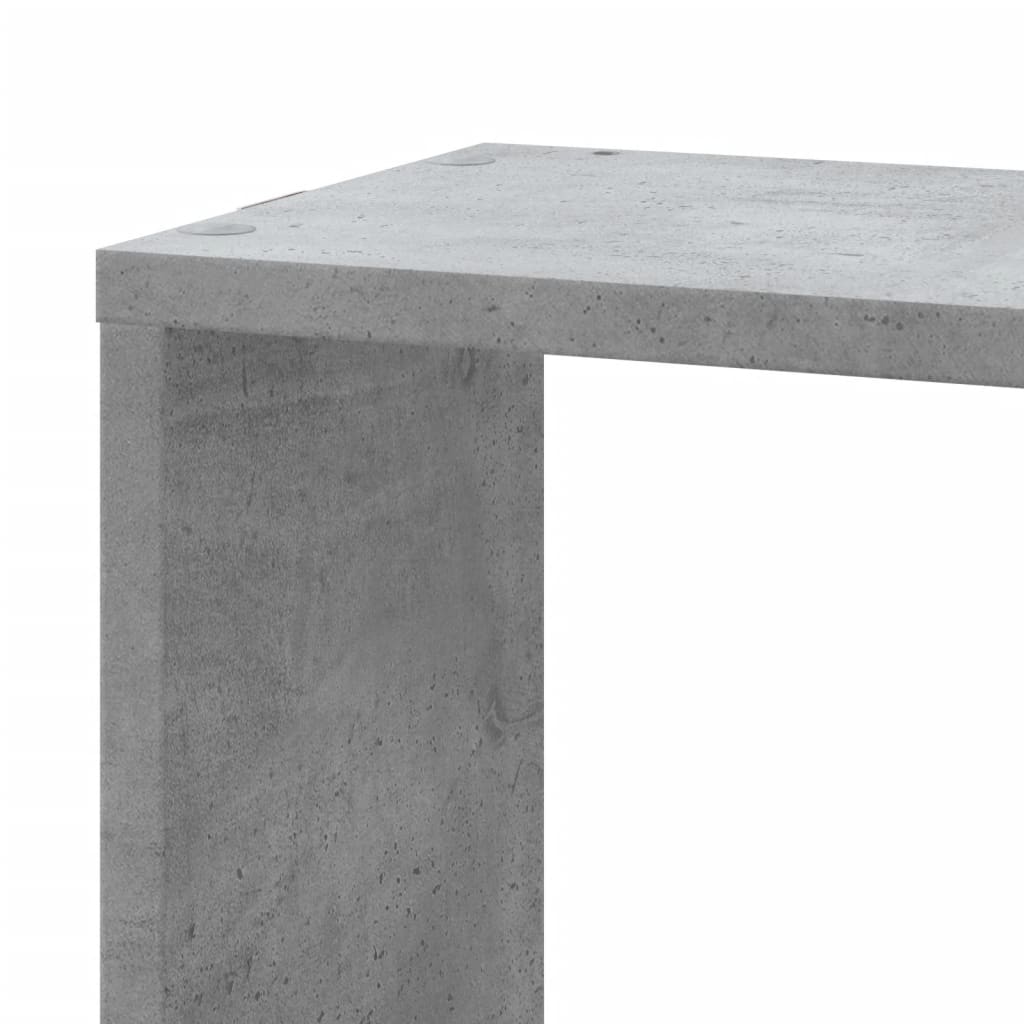 Eckwandregal 45x45x147 cm verarbeitetes Holz betongrau