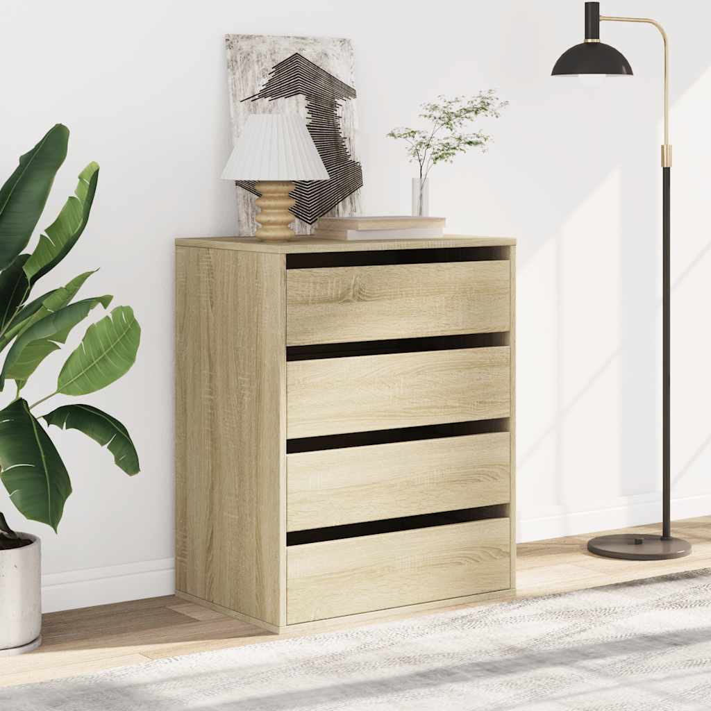 Kommode 60x41x76 cm verarbeitetes Holz Sonoma Eiche Farbe