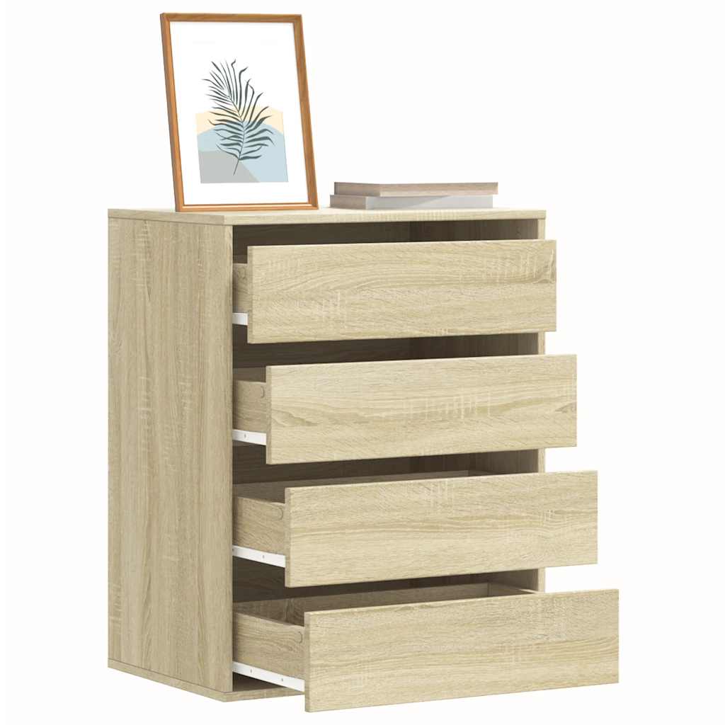 Kommode 60x41x76 cm verarbeitetes Holz Sonoma Eiche Farbe